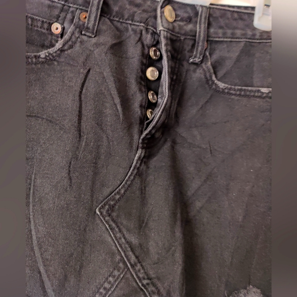 American Eagle Black Denim Skirt